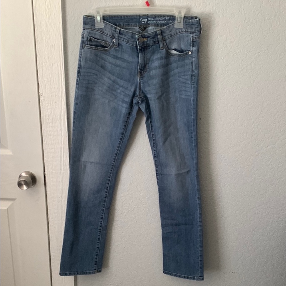 GAP Blue Straight Leg Jeans Classic Everyday Style